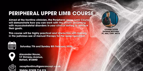 Peripheral Upper Limb Course, Belfast, Northern Ireland