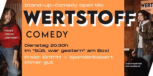 Stand-up-Comedy Open Mic \u2605 Wertstoff Comedy um 20.30h am Ostkreuz \u2605