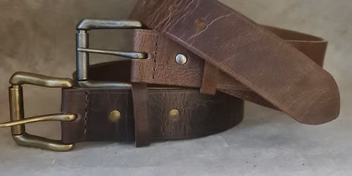 Make a Leather Belt Half Day Workshop with Alby from Ivy Makers.