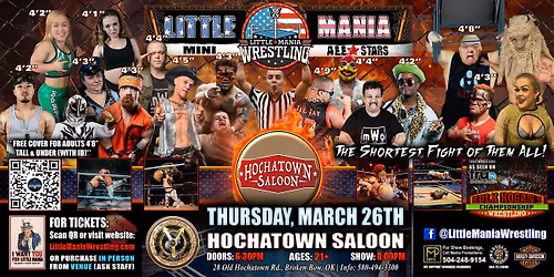 Broken Bow, OK - Little Mania Mini Wrestling @ Hochatown Saloon