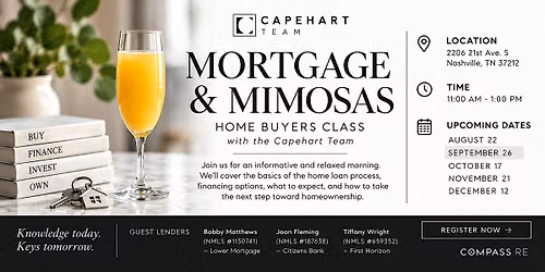 FREE Mortgage & Mimosas: Home Buyers Class