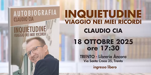 Presentazione del libro“Inquietudine. Viaggio nei miei ricordi” – Libreria Àncora Trento
