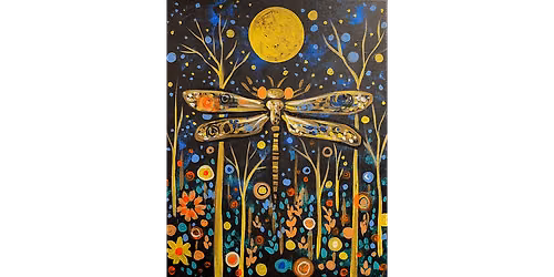 Klimt Style Dragonfly - Paint and Sip in Cincinnati | Classpop!\u2122