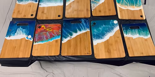 Resin Cutting board\/Charcuterie board Class 1130 and 2pm