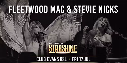 \u2728 Starshine \u2013 A Tribute to Stevie Nicks & Fleetwood Mac \u2728
