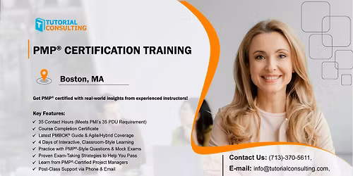 PMP\u00ae Classroom Program \u2013 Get Certified with 35 Contact Hr in Boston, MA