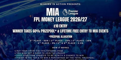 FPL Prize Money League - Sponsored By MIA
