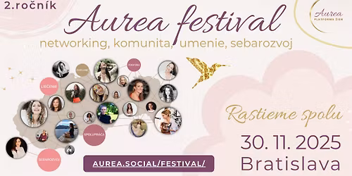 AUREA festival 2025 - networking, podnikanie, sebarozvoj, z\u00e1\u017eitok