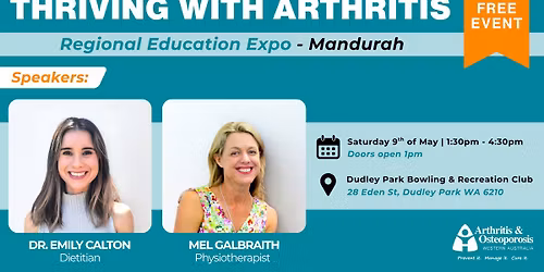 Thriving with Arthritis: Regional Education Expo MANDURAH