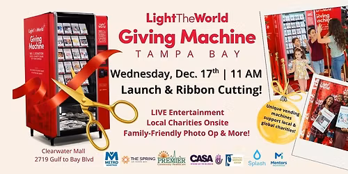 Tampa Bay Giving Machine Launch & Ribbon Cutting Event at Clearwater Mall