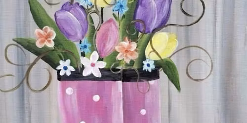Paint with Ashley Blake \u201cSpring Rain Boots\u201d Paint Night