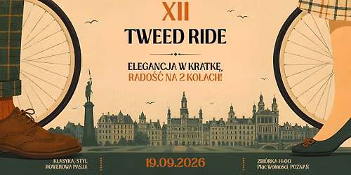 XII Tweed Ride Pozna\u0144: Elegancja w kratk\u0119, rado\u015b\u0107 na 2 ko\u0142ach!