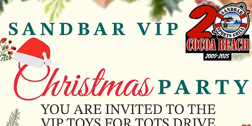 Sandbar's Annual VIP Christmas Party - Toys for Tots Drive