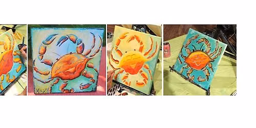 Crab - sip and paint 