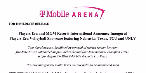 Players Era Volleyball Showcase at T-Mobile Arena