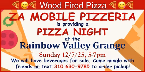 Pizza Night provided by ZA Mobile Pizzeria!