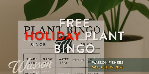 Holiday Plant BINGO in the Greenhouse