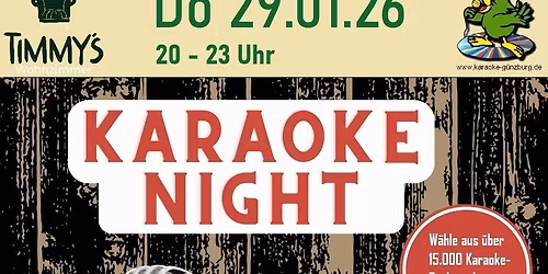 Donnerstags-KARAOKE im TIMMY\u00b4S Wohnzimmer in G\u00fcnzburg