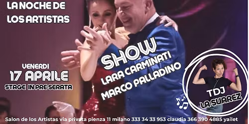 milonga de los artistas SHOW CARMINATI Y PALLADINO