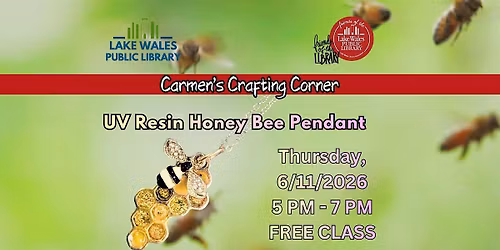 Carmen's Crafting Corner - UV Resin Honey Bee Pendant