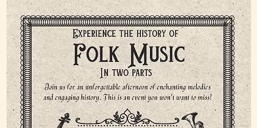 The History of Folk Music (2-Part Series) at Reading Public Library Main