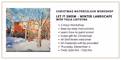 Christmas Watercolour Workshop: Winter Landscape with Yulia Lisitsyna