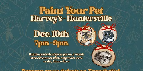Paint Your Pet Holiday Edition: Harvey\u2019s - Huntersville