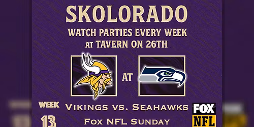 Vikings Watch Party - Week 13: Vikings @ Seahawks