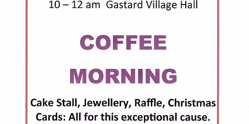 CANCER RESEARCH UK COFFEE MORNING