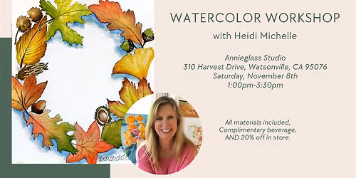 Fall Wreath Watercolor with Heidi Michelle
