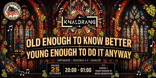 KNALDRANG  @JOPENKERK 25 sept 2026