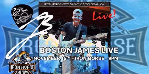 BOSTON JAMES LIVE - IRON HORSE