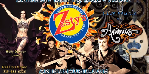 ANIMUS and Belly Dancer Linwe live at Zesty\u2019s!