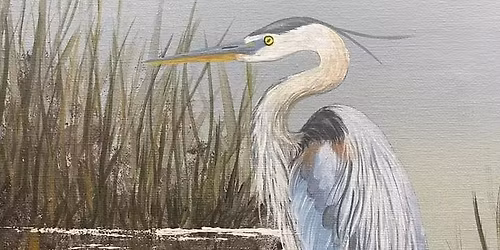 Heron in the Marsh Paint Night