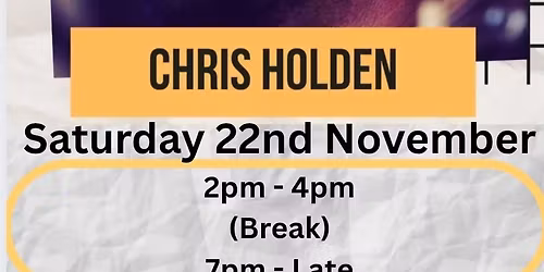 Live Music with Singer Chris Holden 