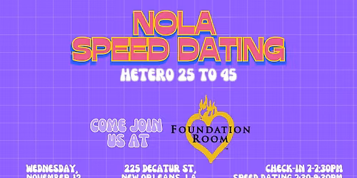11\/12 - NOLA Speed Dating @ The Foundation Room
