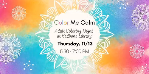 Adult Coloring at Redbone Library
