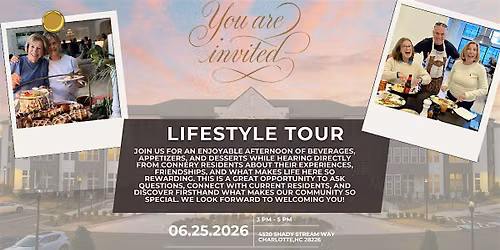 You're invited to Connery's Lifestyle Tour!