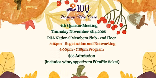 100+WomenWhoCare NPB  4th Quarter Meeting