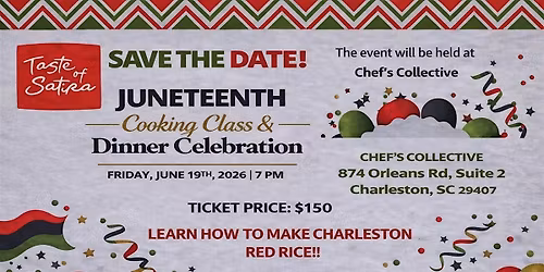 JUNETEENTH COOKING CLASS & DINNER CELEBRATION