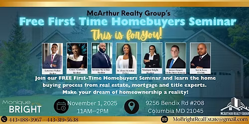 First Time Homebuyer Seminar!\u2022!