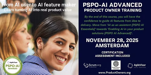 Product Owner - AI Advanced (PSPO-AIA) | A Scrum.org Certified Training.