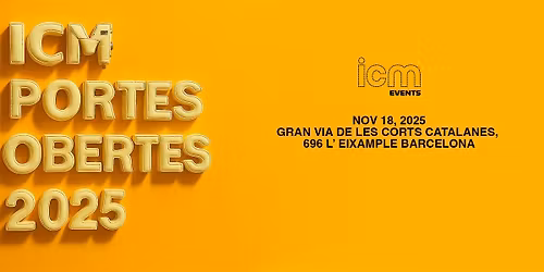 ICM EVENTS - Jornadas Abiertas - 18 de noviembre