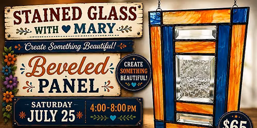 Stained Glass with Mary- Panel