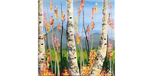 Carved Aspen Tree Scene - Paint and Sip in Denver | Classpop!\u2122