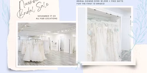 November Bridal Sale \u2013 November 17\u201323