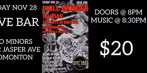 NOV 28 @ DIVE BAR