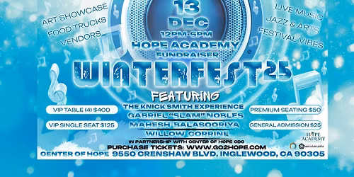 Swingin', Singin', and Givin': Winterfest'25  - Hope Academy Fundraiser