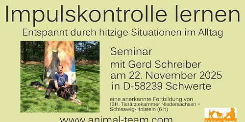 Impulskontrolle lernen \u2013 Pr\u00e4senzseminar mit Gerd Schreiber