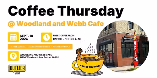 Coffee Thursday at Woodland and Webb Cafe